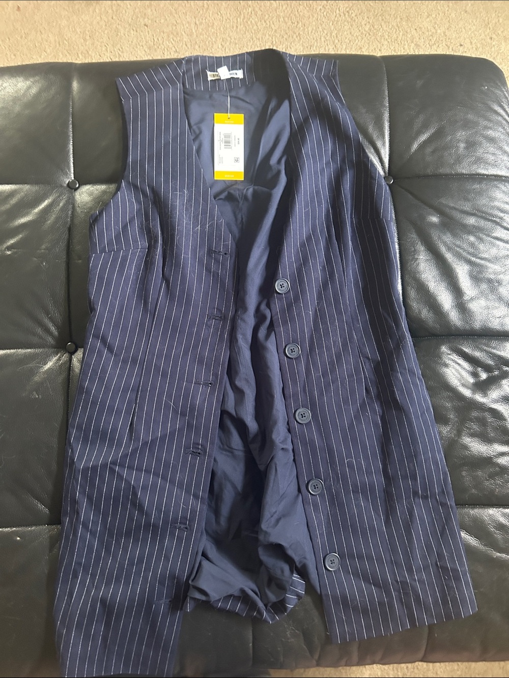 Navy Pinstripe Steve Madden dress